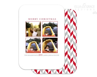 Christmas photo card | Etsy