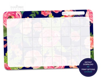 Monogrammed Desk Calendar Etsy