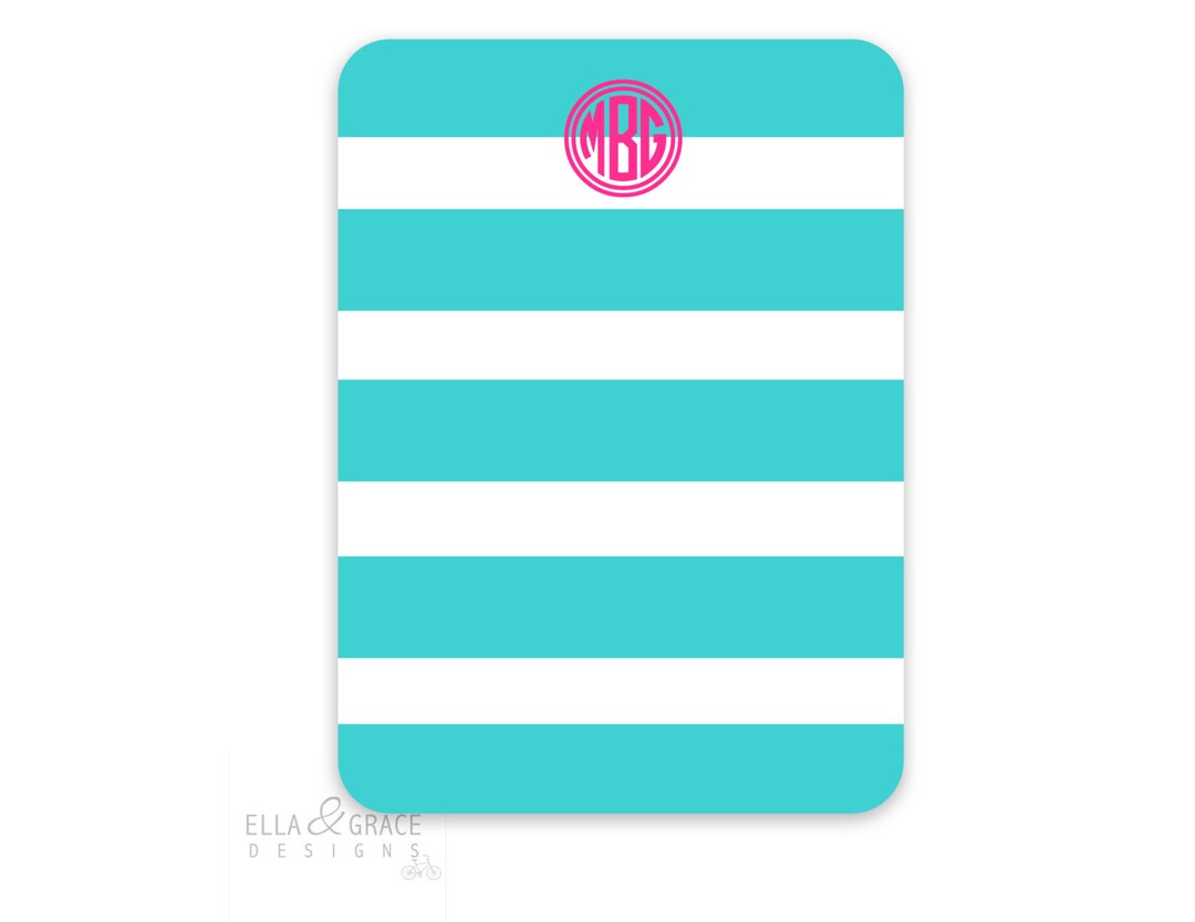 Personalized Notepad. Preppy Personalized Note Pad. Etsy