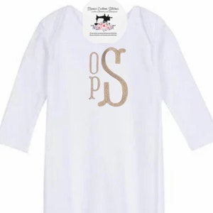 Monogram Name Newborn Home Coming Outfit, Boy Sleep Gown Cap Blanket , Baby Shower Gifts
