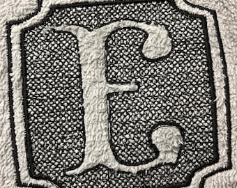 Embossed Initial Bathroom Towels, Personalized Towels, Wedding Gift,Monogram Bath Decor