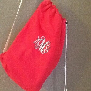 Small Handmade Personalized Laundry Bag with Shoulder Strap Bag