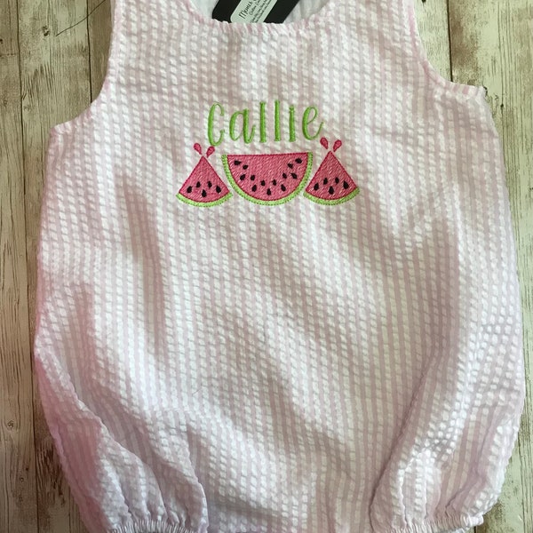 Baby Girl Watermelon Whimsy Romper Dress