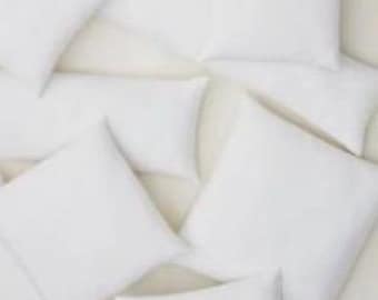 White Throw Pillow Insert: Hypoallergenic Polyester, Machine Washable