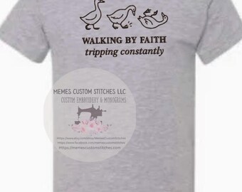 Women’s Christian Walk by Faith Duck TShirt
