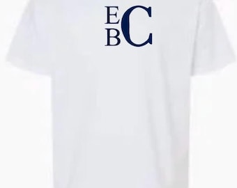 Boy’s Personalized Name Monogram  Embroidered Tshirt