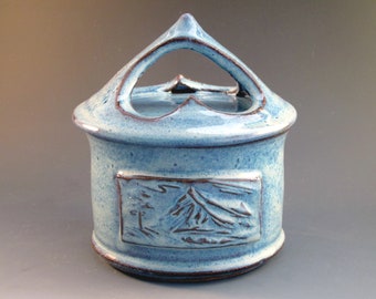 Handmade Stoneware crock/canister