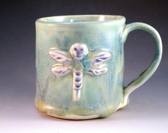 Stoneware Dragonfly Mug
