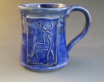 Stoneware Deer Mug