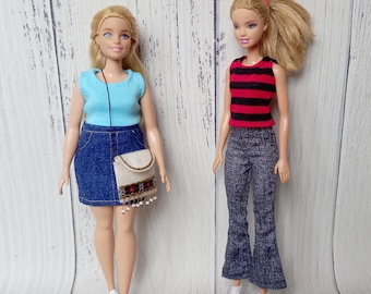 Wzór na top bez rękawów dla lalek o długości 11,5" i krągłych | Samouczek szycia w formacie PDF + link do filmu