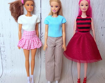 Doll Clothes Sewing Pattern Bundle | 5 PDF Tutorial for 11.5" Doll