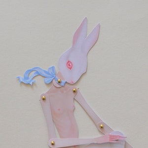 Albino Wererabbit Paper Doll