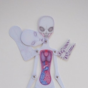 Download digitale** Bambola di carta anatomica sollevabile: Alieno