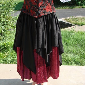 Renaissance Medieval Pixie Elf Fairy Pirate Wench Top Petal OVER SKIRT by LaLize&#39;s Creative Site