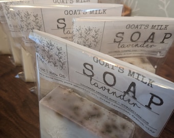 Goat's Milk Soap - Lavender (One bar of hand poured soap)