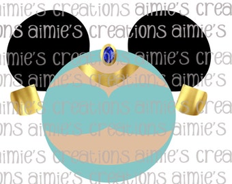 Princesa Jasmine inspirado orejas de ratón digital