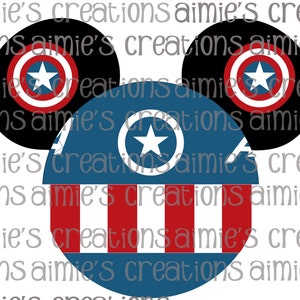 Orejas de ratón digital inspiradas en Capitán América