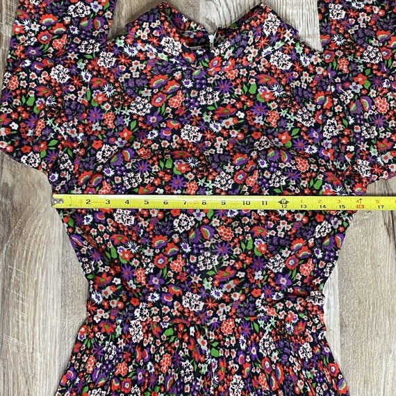 1970s A La Mode Vintage Romper Polyester Floral G… - image 5