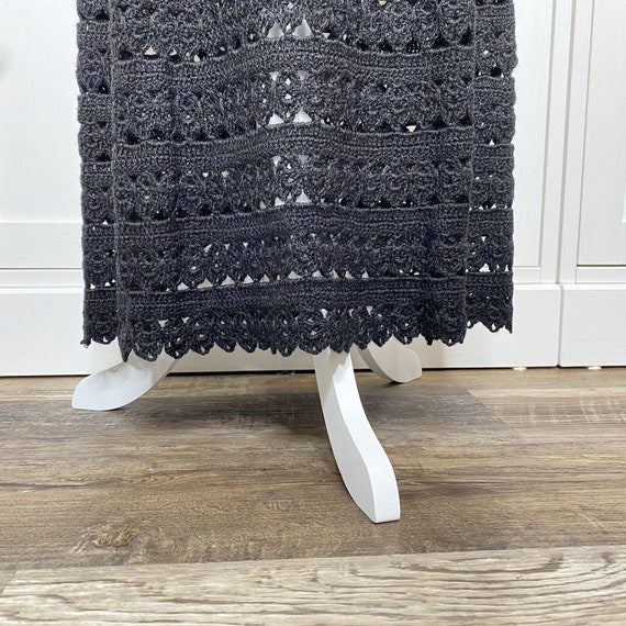 1970s Crocheted Black Maxi Dress Bergdorf Goodman… - image 5