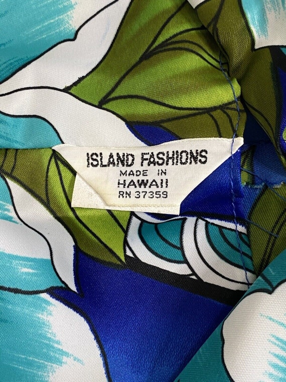 1960s Island Fashions Hawaiian Floral Maxi Dress … - image 5