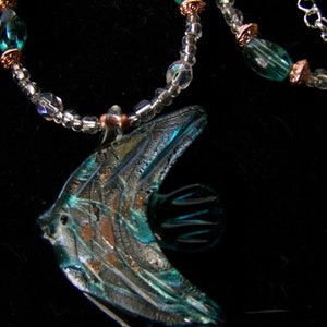 Whimsical Pendant Necklace Fish Fish Jewelry Rose Gold & image 2