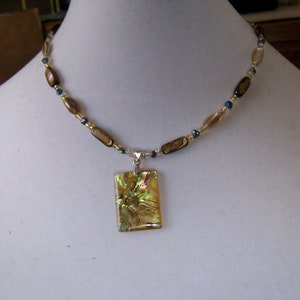 Pendant Necklace Abalone Mother of Pearl Jewelry Beach image 2