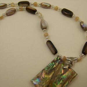 Pendant Necklace Abalone Beach Jewelry Shell Beaded image 7