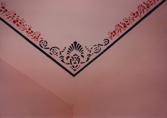 Stencil Pattern Ceiling Vintage Stencil Pattern 1860s Etsy