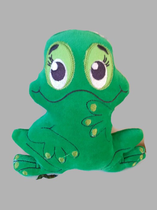 Download ith embroidery design frog green frog softie stuffie | Etsy