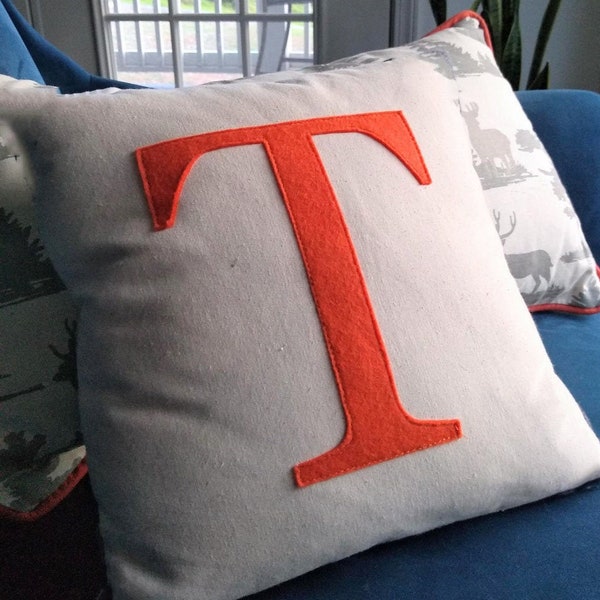 Monogram Pillow Etsy