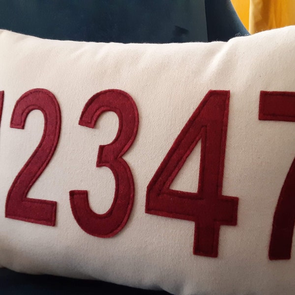 Number Pillow Etsy