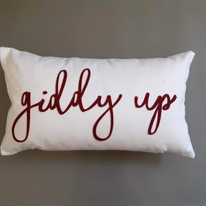 giddy up Horse Throw Pillow Cover {Gift for Equestrian or Horse Rider, Pony Lover Home decor, Western, Cowboy, Cowgirl, Personalized Custom} image 7