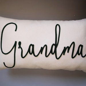 Custom Grandma Pillow Personalized Gift for Grammy, Granny, Nana, Nona, Customized Name Decor from Grandkids, Grandchildren, Pillowcase