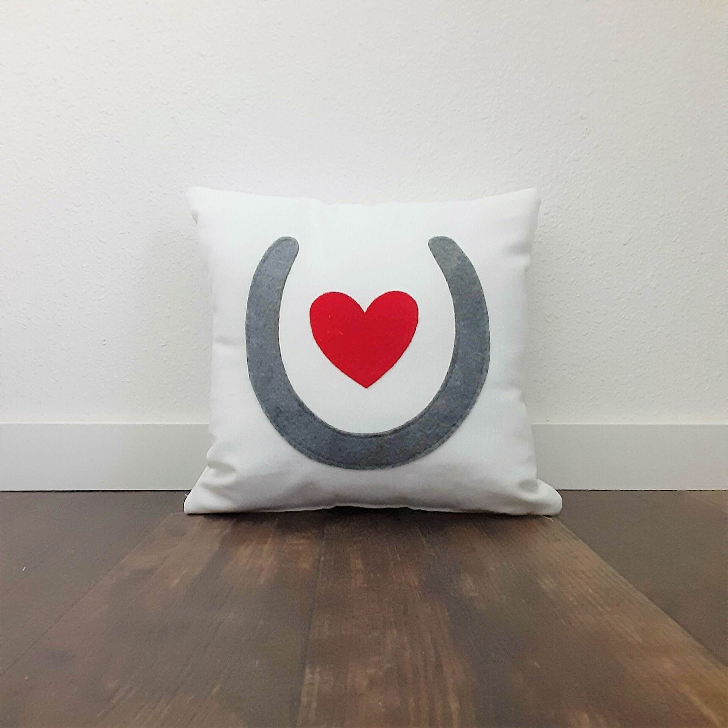 Lucky Horseshoe Throw Pillow Horse Lover Décor Equestrian or Etsy