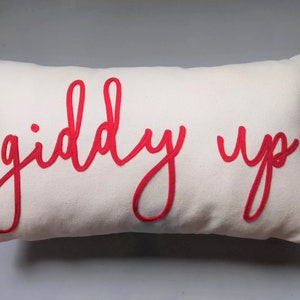 giddy up Horse Throw Pillow Cover {Gift for Equestrian or Horse Rider, Pony Lover Home decor, Western, Cowboy, Cowgirl, Personalized Custom} image 10
