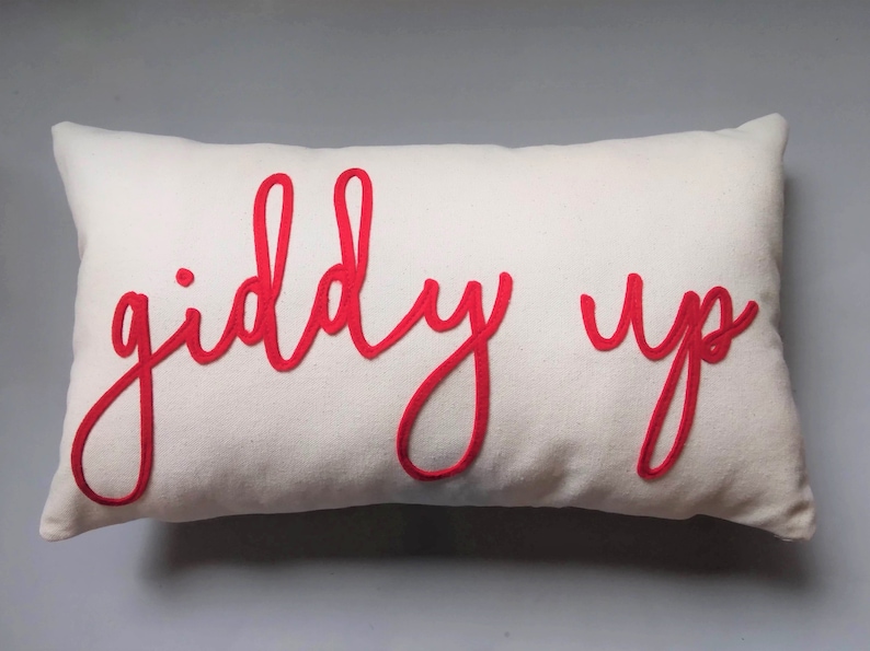 giddy up Horse Throw Pillow Cover {Gift for Equestrian or Horse Rider, Pony Lover Home decor, Western, Cowboy, Cowgirl, Personalized Custom} image 10