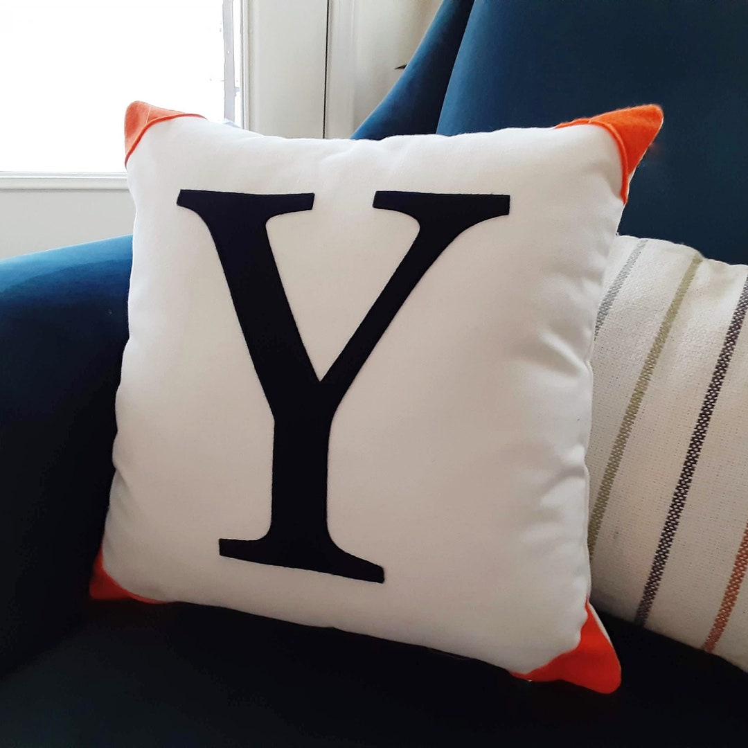 Custom Letter Pillow Choose Colors Personalized Monogram Throw Pillow