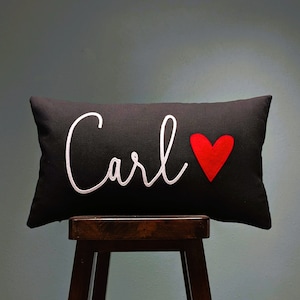 Name Pillow with Heart, Personalized Gift, Custom Name Pillow, Gift for Her