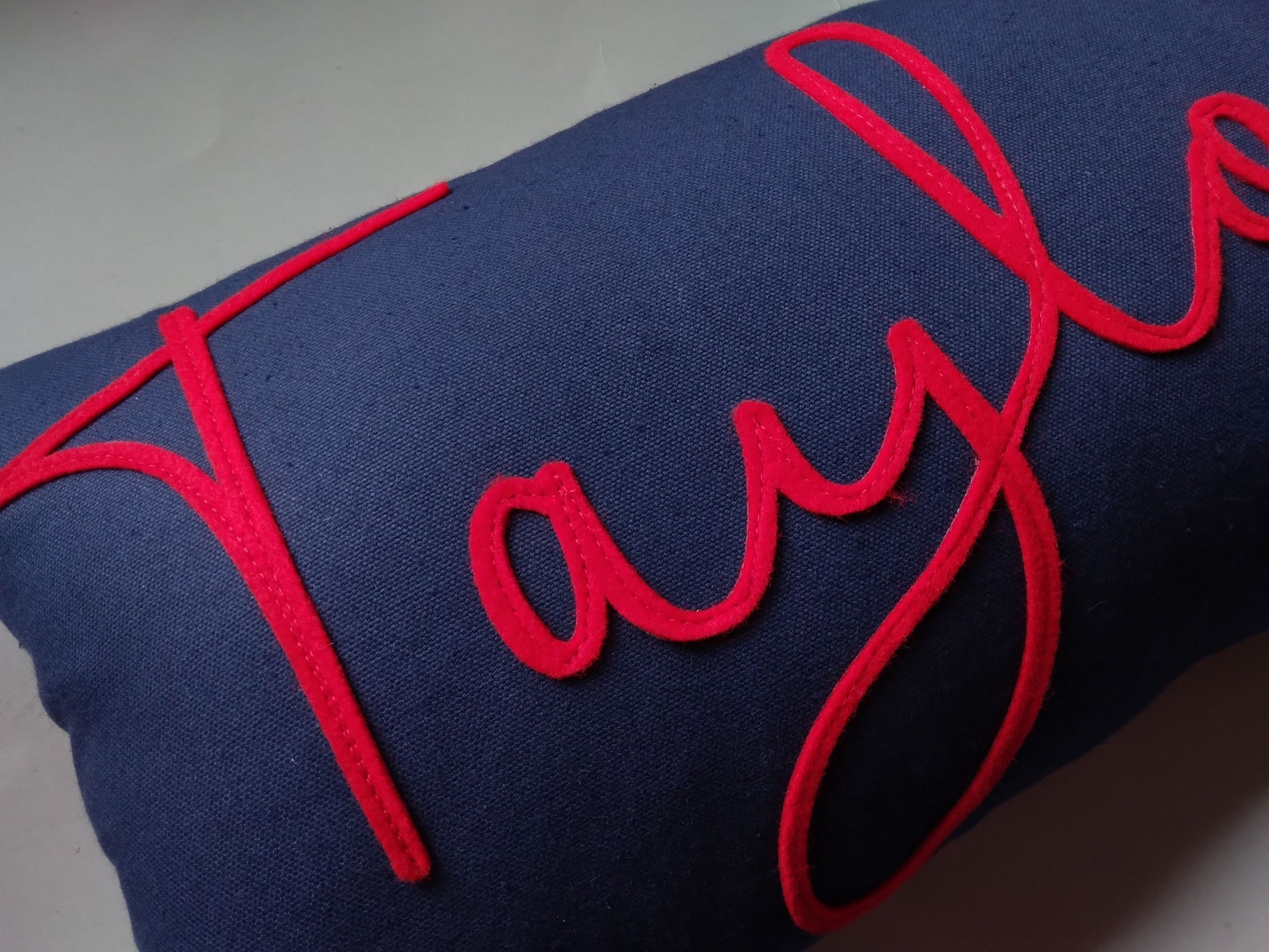 Pillow With Name Custom Personalized Applique Etsy