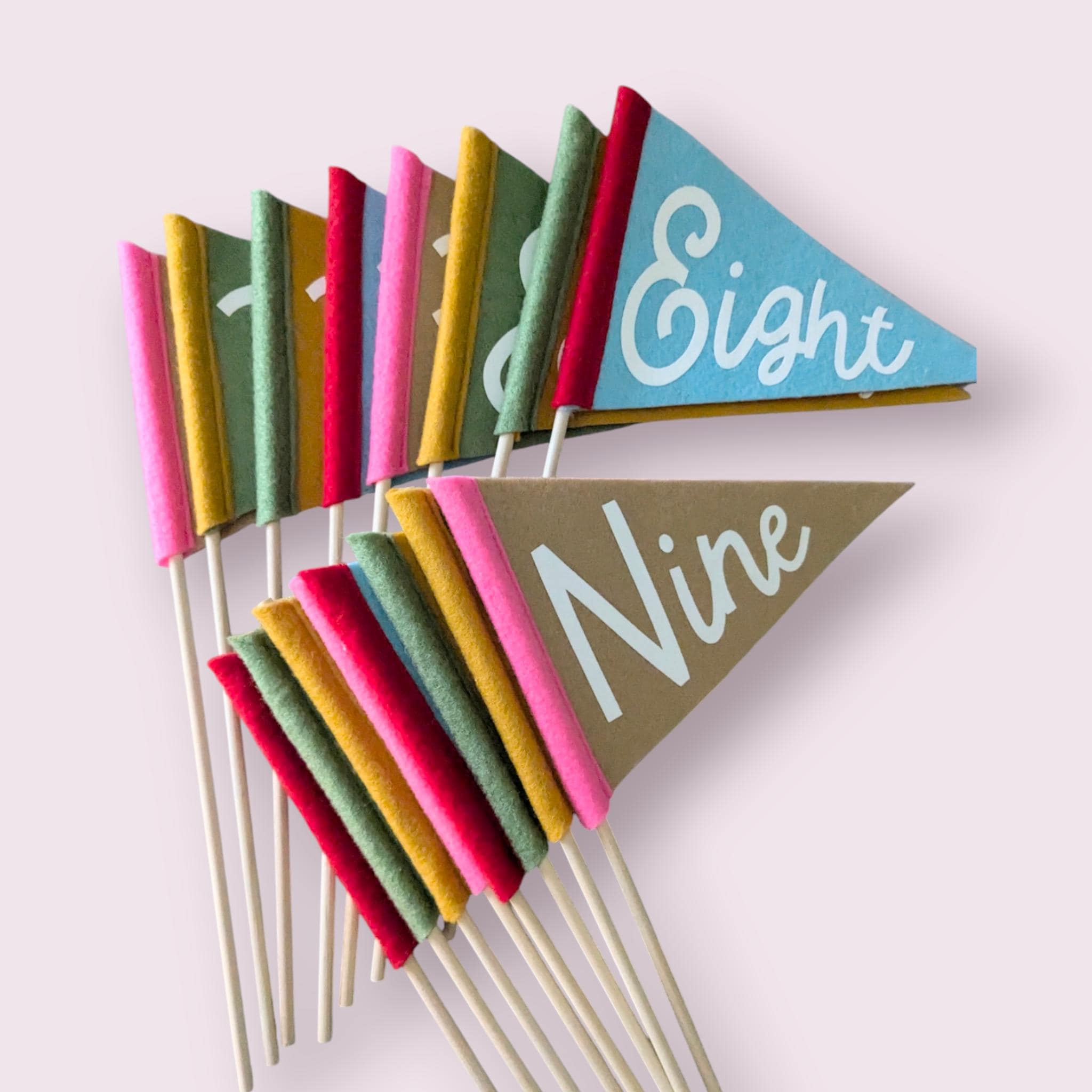 Custom Mini Number Pennant