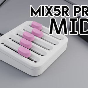 MIDI Mixer Controller for Audio, DAW, Volume and more (Programmable, USB) - MIX5R Pro with Deej