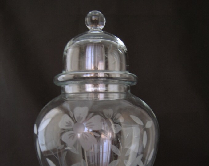 Vintage Glass Apothecary Jar With Lid Lidded Candy Buffet Etsy