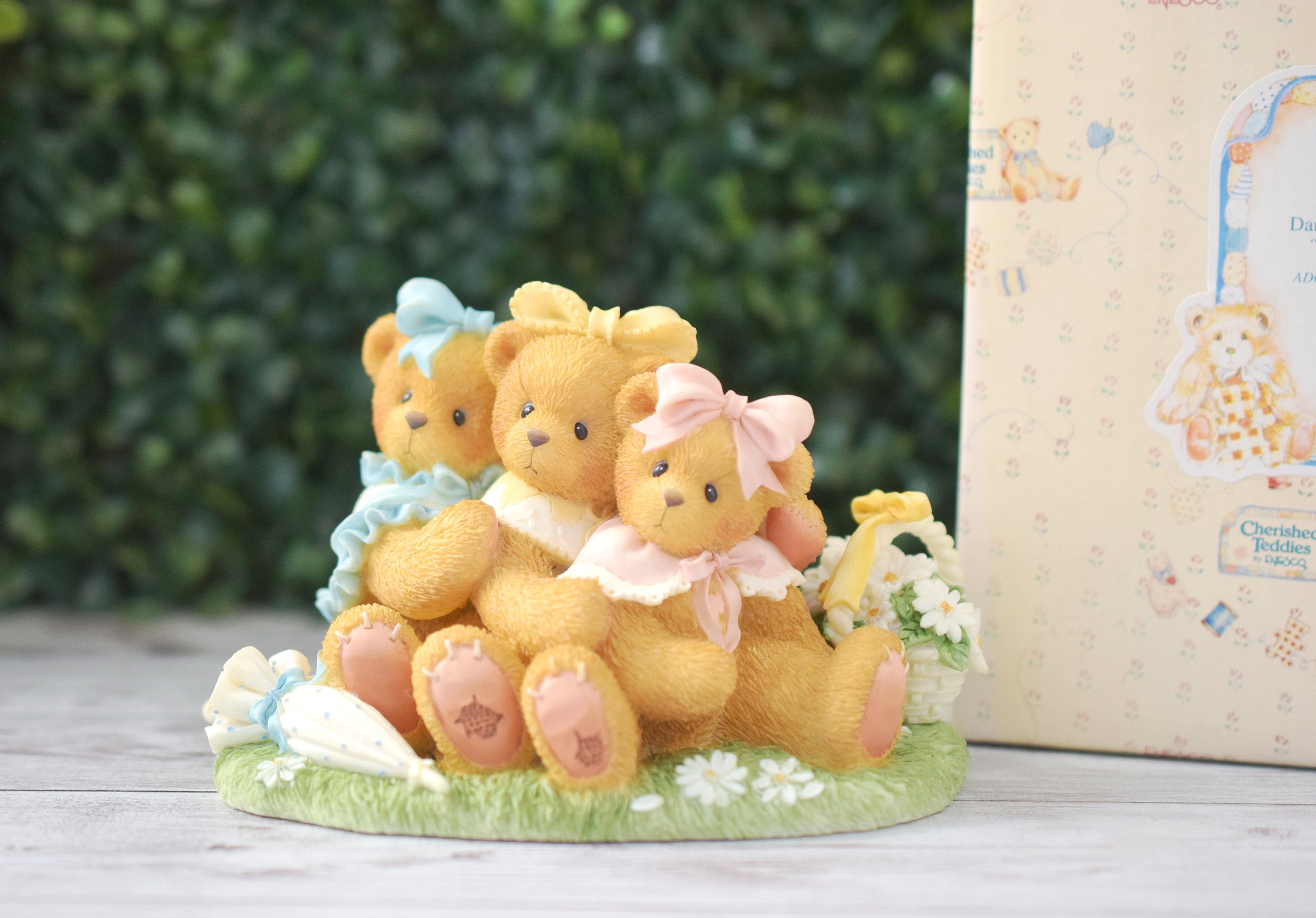 Rare Cherished Teddies Resin Bear Figurine, Artist Signed Teddy