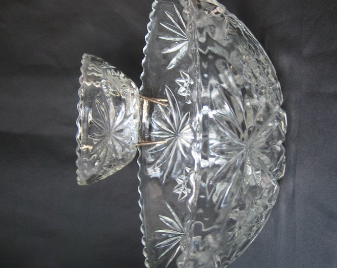 Vintage Anchor Hocking Chip and Dip Glass Bowls Set Clear American