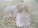 DIY Crafts Supply: Dozen Small Vintage White Pink Millinery Flowers, Artificial and Glittery 