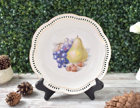 Vintage Schumann Bavaria Germany Reticulated Desserts Plate With