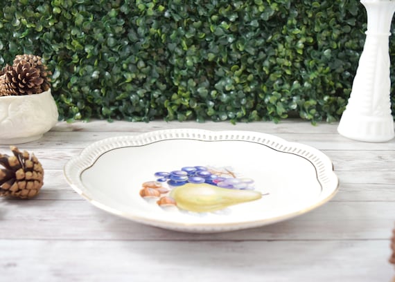 Vintage Schumann Bavaria Germany Reticulated Desserts Plate With
