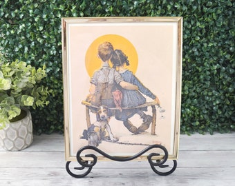 Vintage 12" Tall Foldable Tabletop Black Metal Easel Hold Photo Print Sign, Wedding Reception Decoration, Small Painting Book Picture Stand