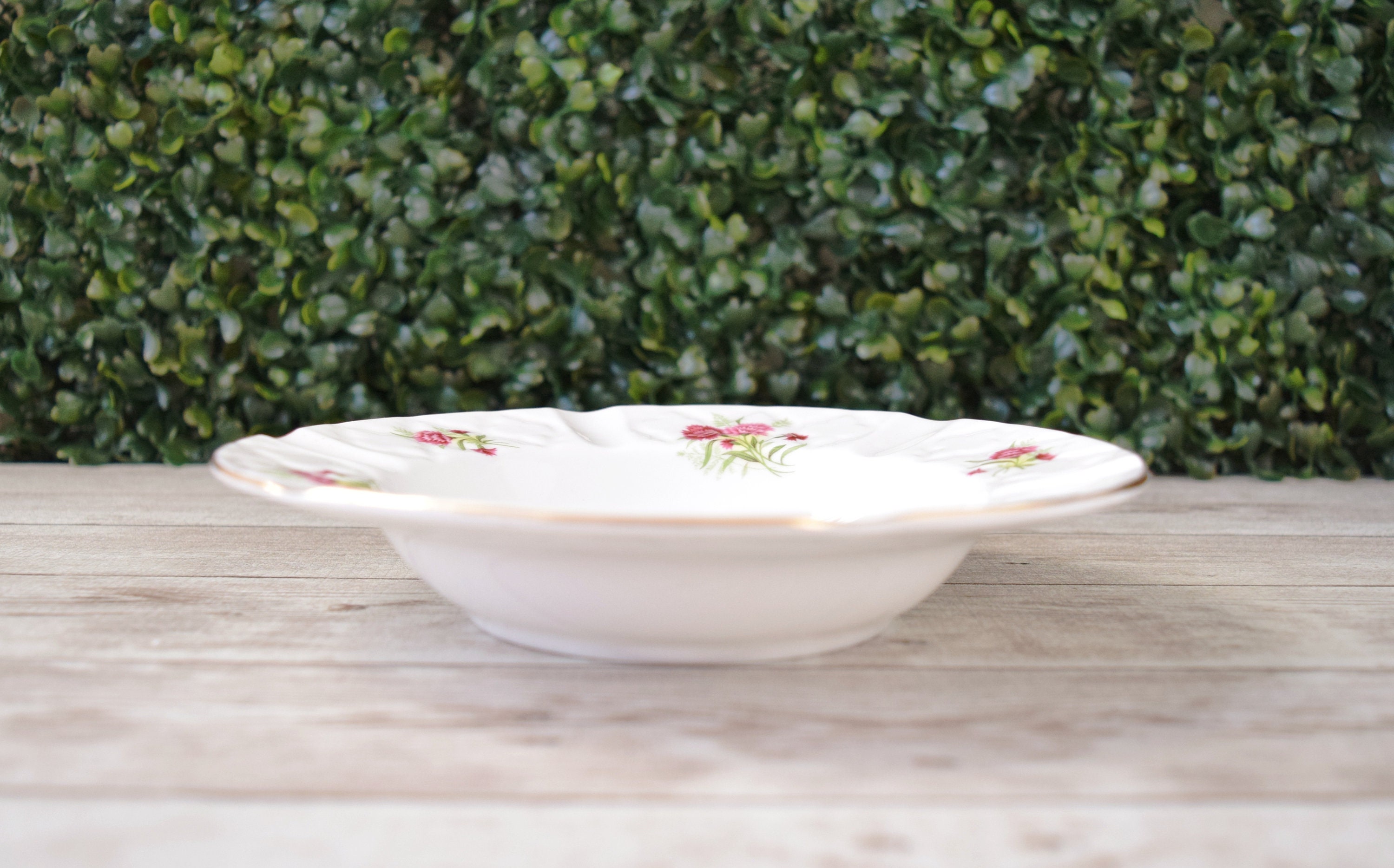 Vintage Royal Windsor Porcelain Ashtray, Trinket Dish, Floral Ring