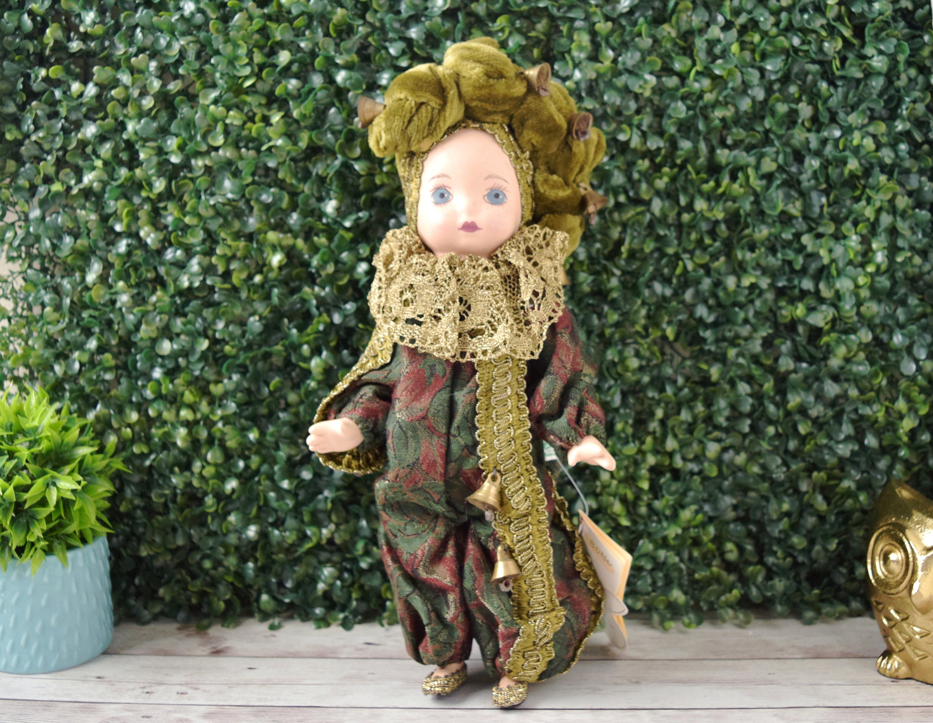 Vintage Cleo Faenza Italia Porcelain Doll Hand Made, Jointed Doll